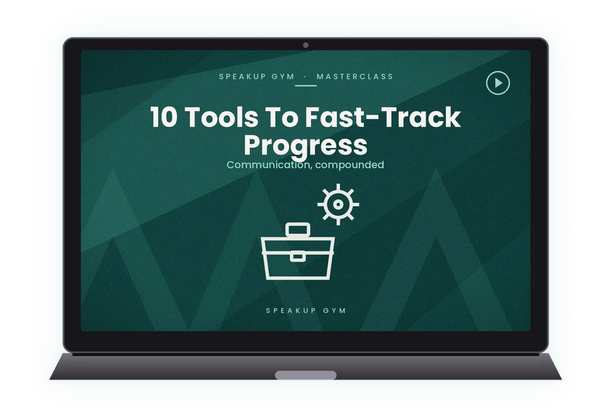 10 Tools to Fast-Track Your Progress masterclass on a laptop screen