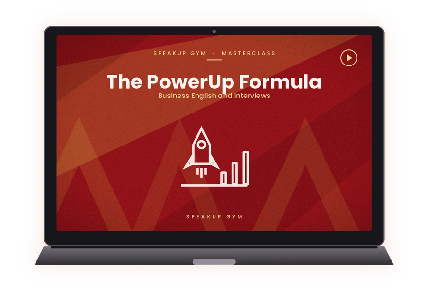 The PowerUp Formula masterclass on a laptop screen